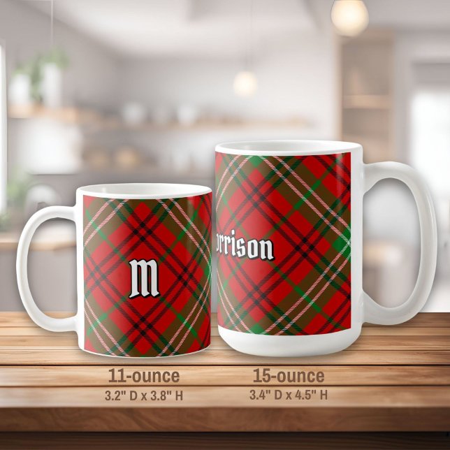 Caneca De Café Clan Morrison Red Tartan Coffee Mug (Criador carregado)