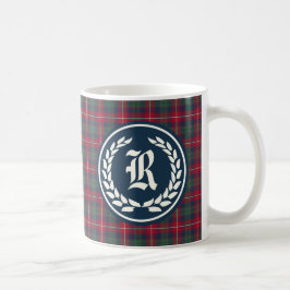 Caneca De Café Clan Robertson Tartan Monograma