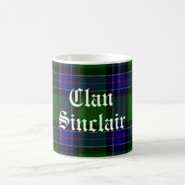 Caneca De Café Clan Sinclair Tartan Personalizável