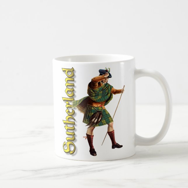 Caneca De Café Clan Sutherland Old Scotland (Direita)