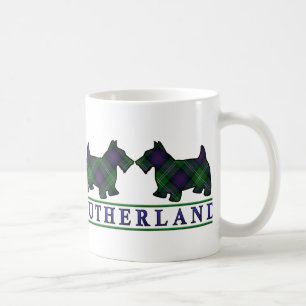 Caneca De Café Clan Sutherland Tartan Scottish Scottie Dogs