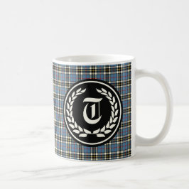 Caneca De Café Clan Thompson Blue Dress Tartan Monograma