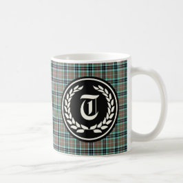 Caneca De Café Clan Thompson caçando Tartan Monogramas