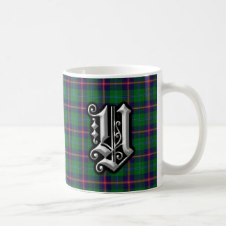 Caneca De Café Clan Young - Letra Y Monograma Tartan