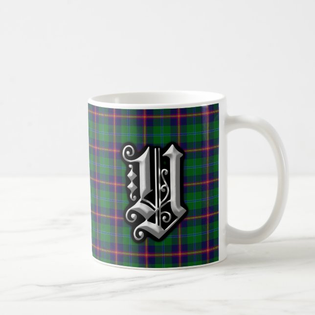 Caneca De Café Clan Young - Letra Y Monograma Tartan (Direita)
