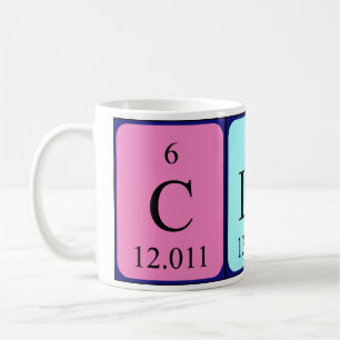 Caneca De Café Clare periódica mesa name mug