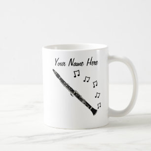 Caneca De Café Clarinet Custom Mug Clarinetist Músico Presente