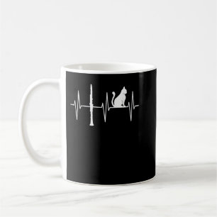 Caneca De Café Clarinet Funny Cat Lover Clarinetist Play