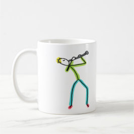 Caneca De Café Clarinet Stickman
