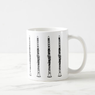 Caneca De Café Clarinete "desenho "