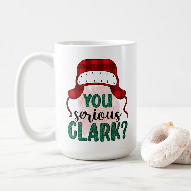Caneca De Café Clark Coffee Mug | Engraçado Café Mug de Natal | (Com Donut)