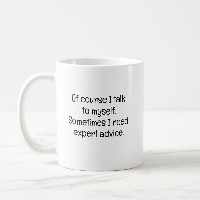 Caneca De Café Claro que Falo Comigo Mesmo (Esquerda)