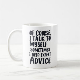 Caneca De Café Claro Que Falo Comigo Mesmo