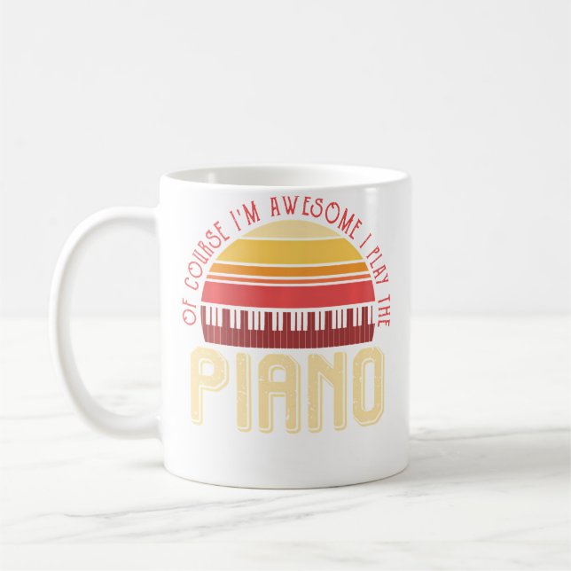 Caneca De Café Claro que sou Incrível Toço Piano (Esquerda)