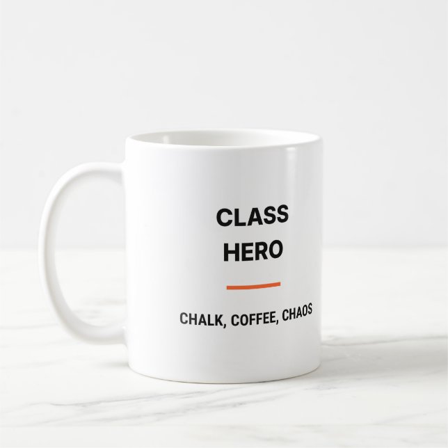 Caneca De Café Class Hero Chalk Coffee Chaos Tasse (Esquerda)