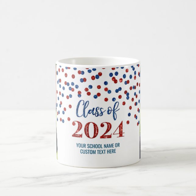 Caneca De Café Classe Azul Vermelho de 2024 Coffee Mug (Centro)