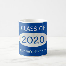 Caneca De Café Classe de 2020 Blue Coffee Break Mug, por Janz