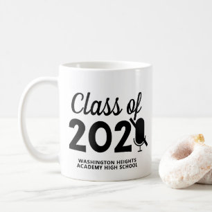 Caneca De Café Classe de 2021 Zoom Mic Mute Funny