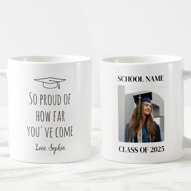 Caneca De Café Classe de graduação de 2025 (Criador carregado)
