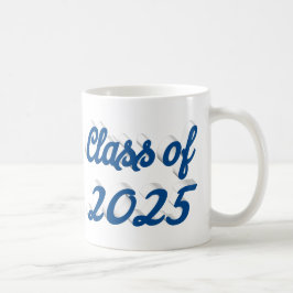 Caneca De Café Classe de graduação de script azul 2025