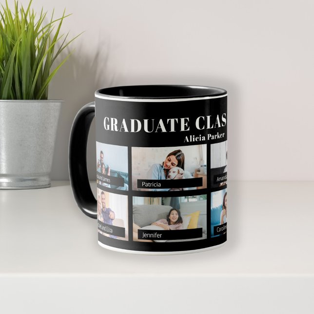 Caneca De Café Classe de graduação em colagem de fotos de 2024 (Criador carregado)