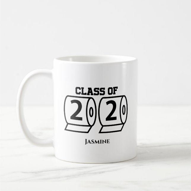Caneca De Café Classe de Nome da Oferta de Graduação de Papel de  (Esquerda)