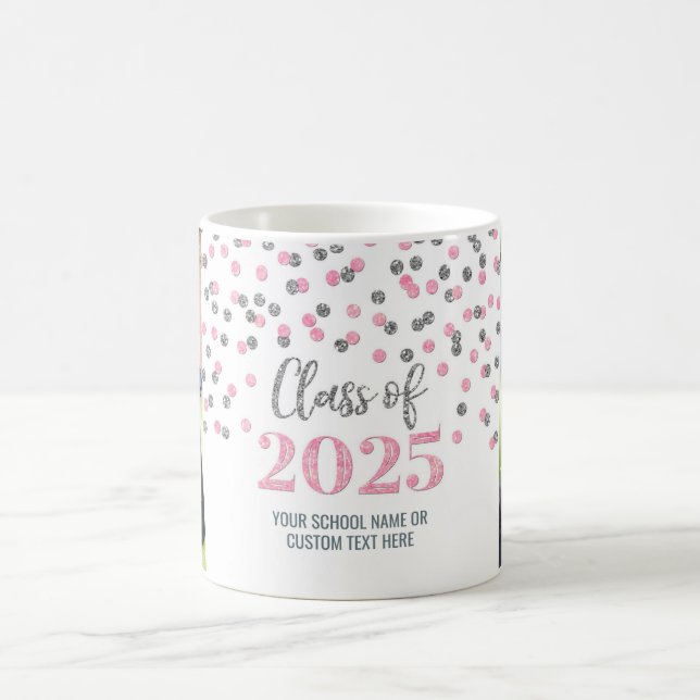 Caneca De Café Classe de Prata Rosa de 2025 Coffee Mug (Centro)