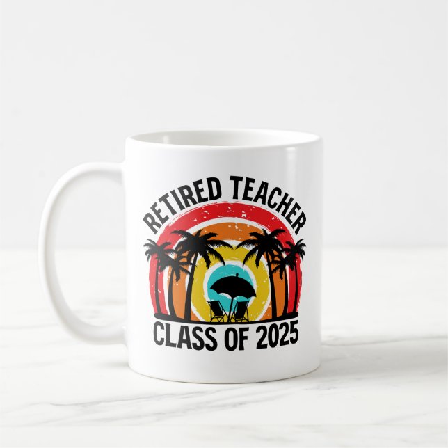 Caneca De Café Classe De Professores Reformados De 2025 (Esquerda)