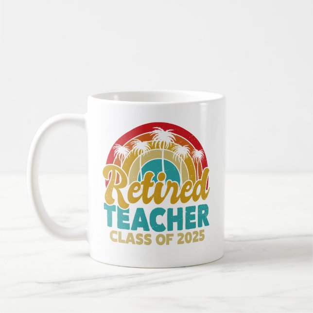 Caneca De Café Classe De Professores Reformados De 2025 (Esquerda)