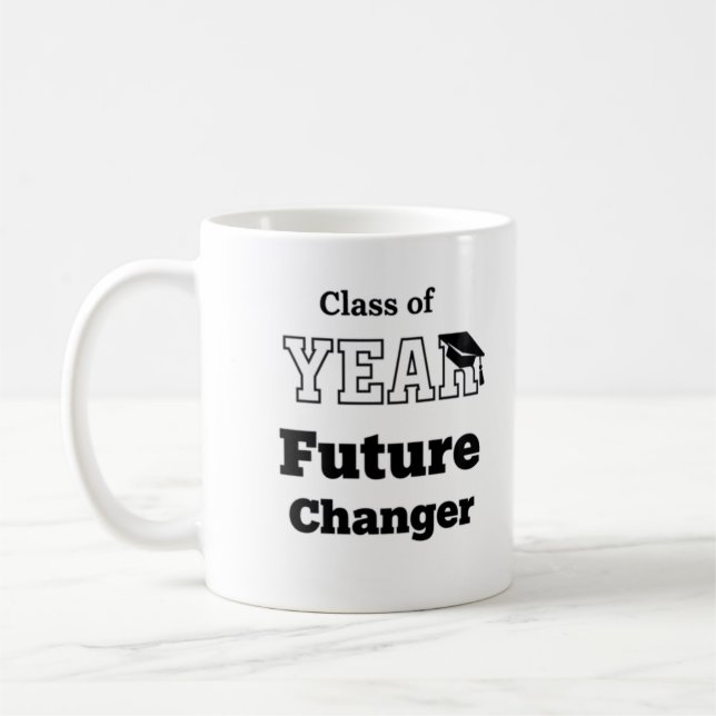 Caneca De Café Classe do ano Future Changer Graduation Tee - Bo (Esquerda)
