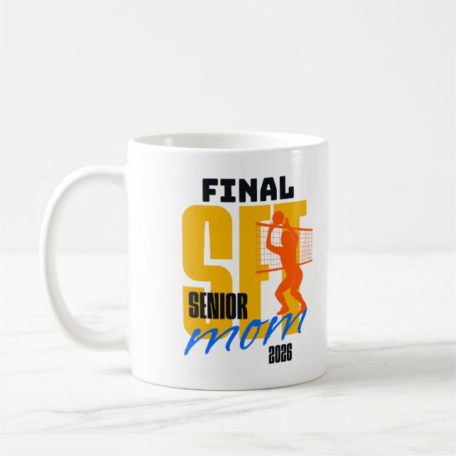 Caneca De Café Classe Final De Graduação Da Mãe De Voleibol Em 20 (Esquerda)