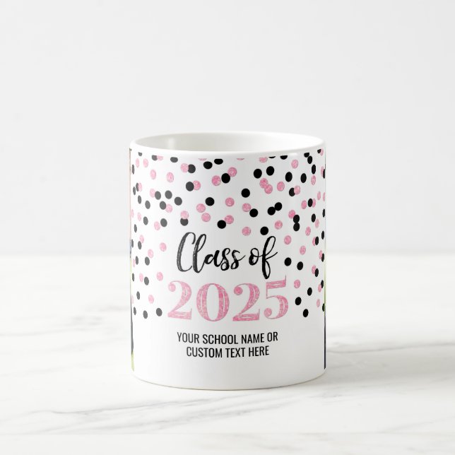 Caneca De Café Classe preta rosa de 2025 Coffee Mug (Centro)