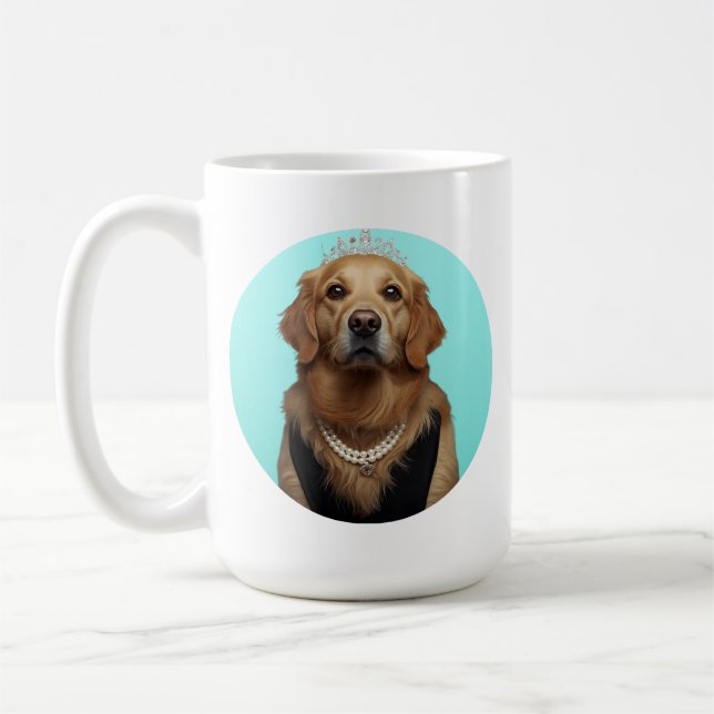 Caneca De Café Classic Chic Breakfast Poster Golden Retriever (Esquerda)