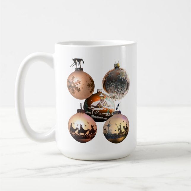 Caneca De Café Classic Christmas Ornament Assortment (Esquerda)