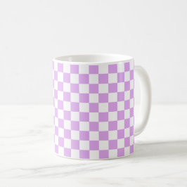 Caneca De Café Classic light lavender checkerboard 