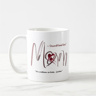 Caneca De Café Classic Mãe Mug 11oz - Fita De Amor Incondicional