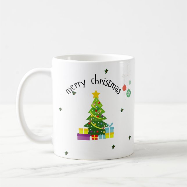 Caneca De Café Classic Merry Christmas Holiday Mug (Esquerda)