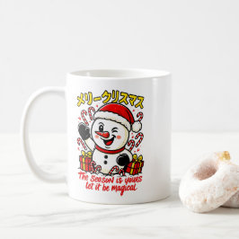 Caneca De Café Classic Merry Christmas Snowman Mug Elegant Festiv