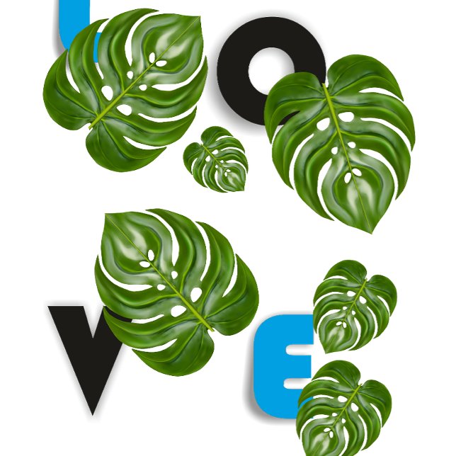 Caneca De Café Classic Mug, 11 oz (Tropical Monstera Leaves Clipart Bundle – Transparent Background – Print Ready)