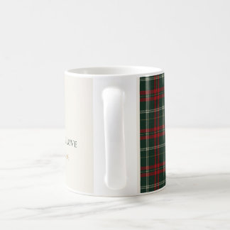 Caneca De Café Classic Plaid Personalized Family Christmas Mug