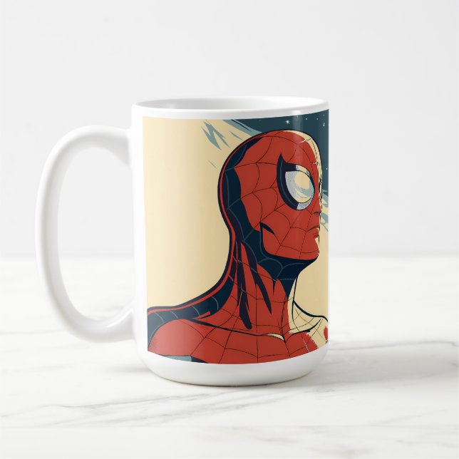 Caneca De Café Classic Spider-Man with Dynamic Cosmic Background (Esquerda)