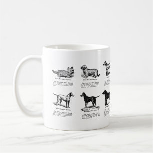 CANECA DE CAFÉ CLASSIC TERRIER DOG BREEDES CAFFEE MUG