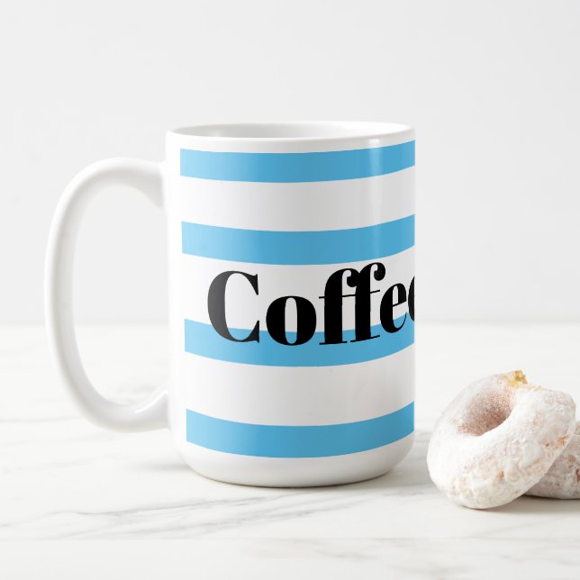 Caneca de Café Clássica - Aros Azuis (Com Donut)