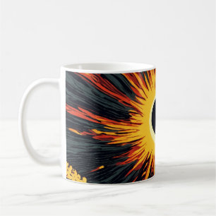 caneca de café clássica com design de sol