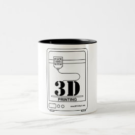 Caneca de café clássica da impressora 3D