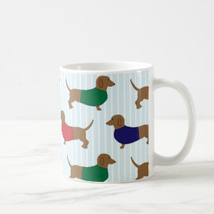 Caneca de café clássica dos cães bonitos colori