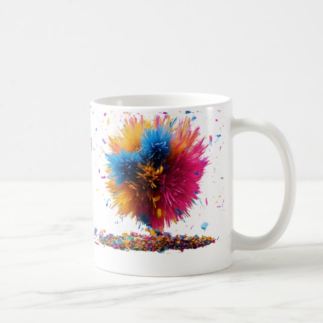 Caneca De Café Clássica Explosão Floral Mug - 11 oz (Direita)