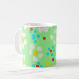 Caneca de Café Clássica Flor de Margarida Pastel C