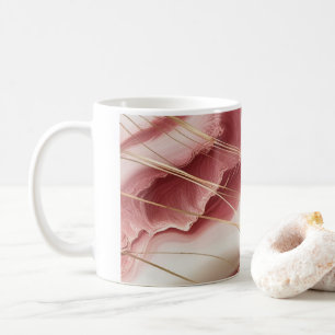 Caneca De Café Clássica Mug com design de mármore rosa para bebê