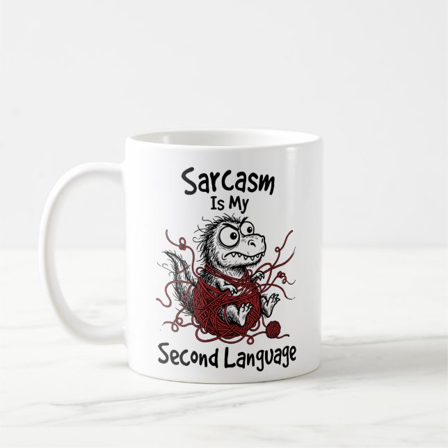 Caneca de Café Clássica para Amantes de Dinossauro (Esquerda)